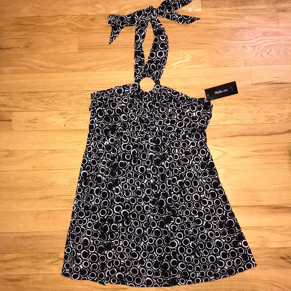 STYLE&CO. Halter tie top